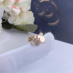 BEE LOVE PINK GOLD DIAMOND EARRINGS