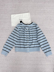 CC 25 Striped Cardigan Cashmere