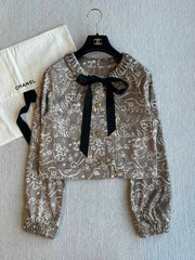 CC 25 Bowknot Suit Brown Polyester Fiber