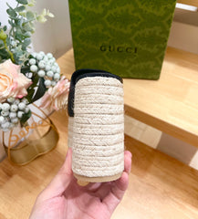 HIGH 10CM WEDGE SANDALS IN BLACK SHEEPSKIN