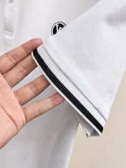 LV POLO WHITE AND BLACK TRIM LONG-STAPLE COTTON 238771