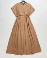 MAX MARA 25S V-NECK SHORT-SLEEVE RAGLAN DRESS 113