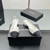 CC SLINGBACK 25S 25 MM IN WHITE SUEDE AND CRYSTALS