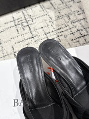 KNIFE LAVALIÈRE 45MM MULE IN BLACK NYLON JERSEY