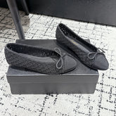 BALLET FLAT 25S IN BLACK TWEED