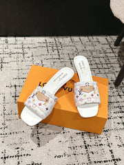 LV CHERRY HIGH HEELS 25S 55 MM IN WHITE CALFSKIN STYLE 13