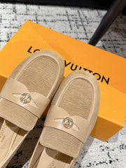 LV LOAFER 25S IN BEIGE SUEDE AND CALFSKIN