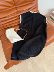 LACE-EMBROIDERED 25S BROAD-SHOULDER DRESS 265767