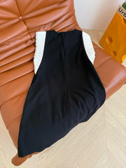 BLACK DRESS DOUBLE LAYER LACE 25S IN ACETATE 265682