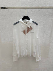 MIUMIU LONG-SLEEVE LACE SHIRT 267993