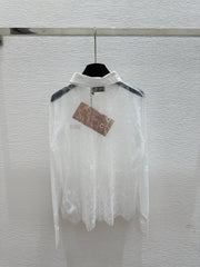 MIUMIU LONG-SLEEVE LACE SHIRT 267993