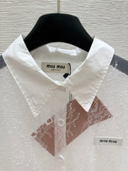 MIUMIU LONG-SLEEVE LACE SHIRT 267993