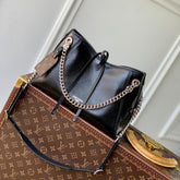 CARRYALL CARGO VIBE BB 26 IN BLACK LAMBSKIN BORWN MONOGRAM TAG