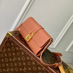 LOW KEY BAG 22 IN COGNAC BROWN CALFSKIN
