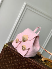 VENICE BACKPACK 24 IN PINK MONOGRAM DENIM GOLD HARDWARE