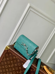 STEAMER WEARABLE WALLET 18 IN TEAL GREEN MONOGRAM TAURILLON CALFSKIN