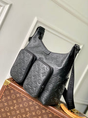 HOBO CARGO 35 IN BLACK MONOGRAM SHADOW CALFSKIN