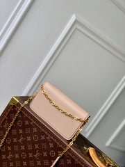 WALLET ON CHAIN BLOOM 20 IN BEIGE CALFSKIN