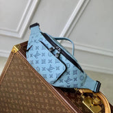 RUSH BUMBAG 30 IN SKY BLUE MONOGRAM SHADOW CALFSKIN