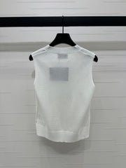 PRADA SEQUIN-EMBELLISHED V-NECK KNIT TANK BLAZER 274810