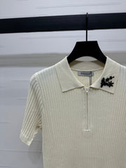 MONCLER 25S SHORT-SLEEVE KNIT TOP 255895