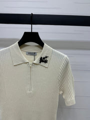 MONCLER 25S SHORT-SLEEVE KNIT TOP 255895