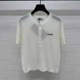 MIU 25S SHORT SLEEVE ROUND NECK CARDIGAN 264268