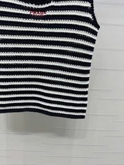 PRAD 25S STRIPED SWEATER 264182
