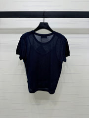 MIU 25S 2 PIECE KNITTED TOP WITH STRAPS 264131