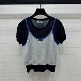 MIU 25S 2 PIECE KNITTED TOP WITH STRAPS 264131