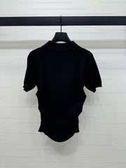 PRAD 25S SHORT SLEEVE KNIT TOP 264123