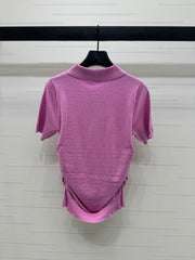 PRAD 25S SHORT SLEEVE KNIT TOP 264121