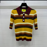 GUCCI 25S SHORT SLEEVE STRIPED POLO SHIRT 264081