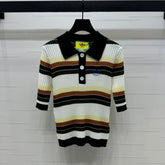 GUCCI 25S SHORT SLEEVE STRIPED POLO SHIRT 264080