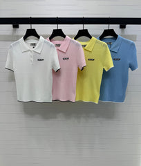MIUMIU SHORT-SLEEVE KNIT POLO 269424