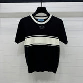 PRADA SHORT-SLEEVE CREW NECK SWEATER 269413