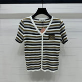 MIUMIU SHORT-SLEEVE KNIT CARDIGAN 274944