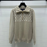 LV 25S LONG-SLEEVE COLOR-BLOCK COLLARED SHIRT 0166