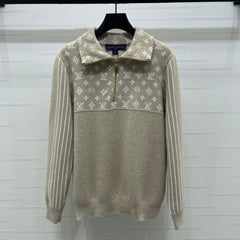 LV 25S LONG-SLEEVE COLOR-BLOCK COLLARED SHIRT 0166