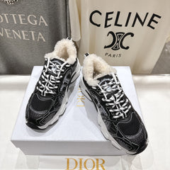 DIOR CHRONO SNEAKER 25S IN BLACK LAMBSKIN AND MESH FABRIC STYLE 3