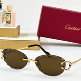 C DE RIMLESS ROUND FRAME SUNGLASSES CT0599S IN METAL