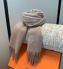 HERMES 25S SCARF 190 IN CASHMERE 854639