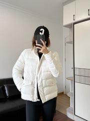 MONCLER 25S LIGHTWEIGHT STAND-COLLAR DOWN JACKET 221