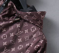 LV WINE RED MONOGRAM AND BLACK DOUBLE-SIDED WINDBREAKER 238976