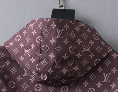 LV WINE RED MONOGRAM AND BLACK DOUBLE-SIDED WINDBREAKER 238976