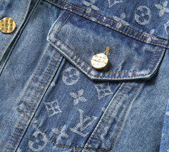 LV LIGHT BLUE MONOGRAM DENIM SHIRT JACKET 238981