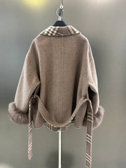 BURBERRY 25S PLAID WOOL COAT 133