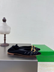 BALLET FLAT IN BLACK SUEDE