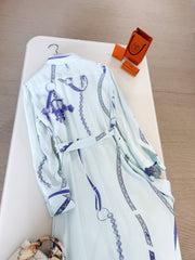 HERMES 25S LONG SILK DRESS 259