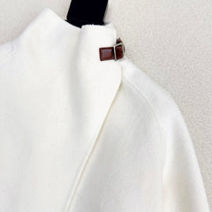 HERMES 25S DOUBLE-FACED WOOL STAND-COLLAR COAT 188